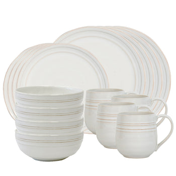 Juliska Bilbao 16 Piece Place Setting - Whitewash